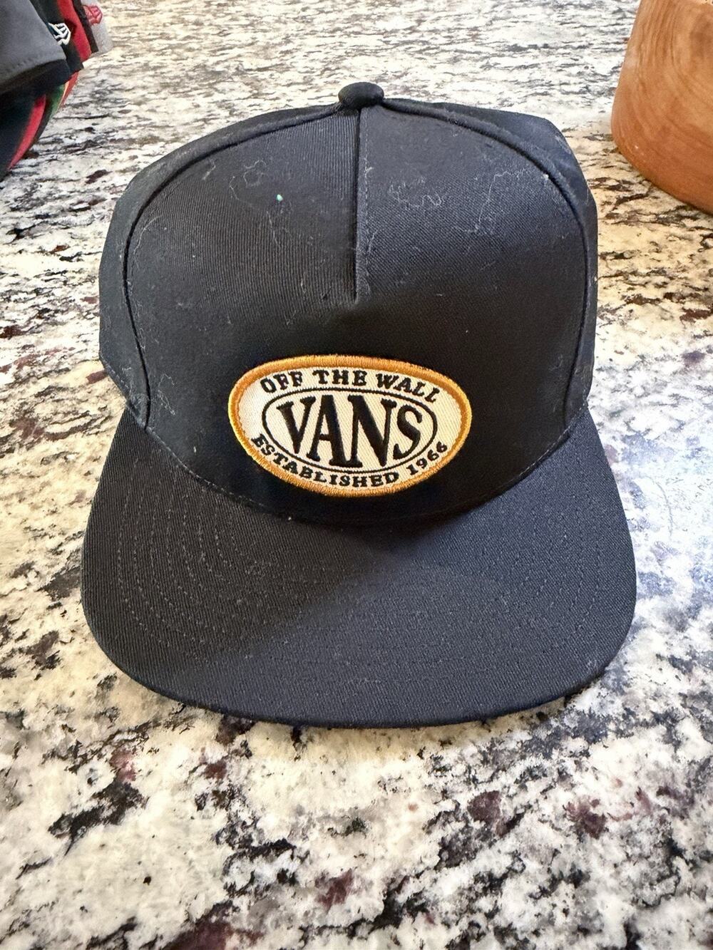 VANS Off The Wall Est. 1996 Old Skool Original Snapback Hat Black OS Adjustable